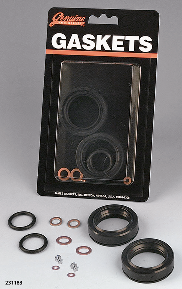 FRONT FORK OIL SEALS/KITS - Fork sealkit 35mm Kayaba XL73-74 FX73-77

Complete front fork seal kits contain all required oil seals, o-rings and seal washers to completely rebuild your front fork. | FX  |  Sportster