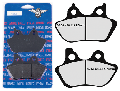 LYNDALL BRAKE PAD SETS, FRONT | Adventure Touring | Challenger | EV | FTR | Pursuit | RH Sportster | Touring