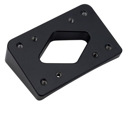 WEDGED REAR FENDER LICENSE FRAME MOUNT