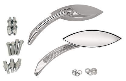 MERLIN'S ABSTRACT STYLE NARROW CAT EYE MIRRORS
