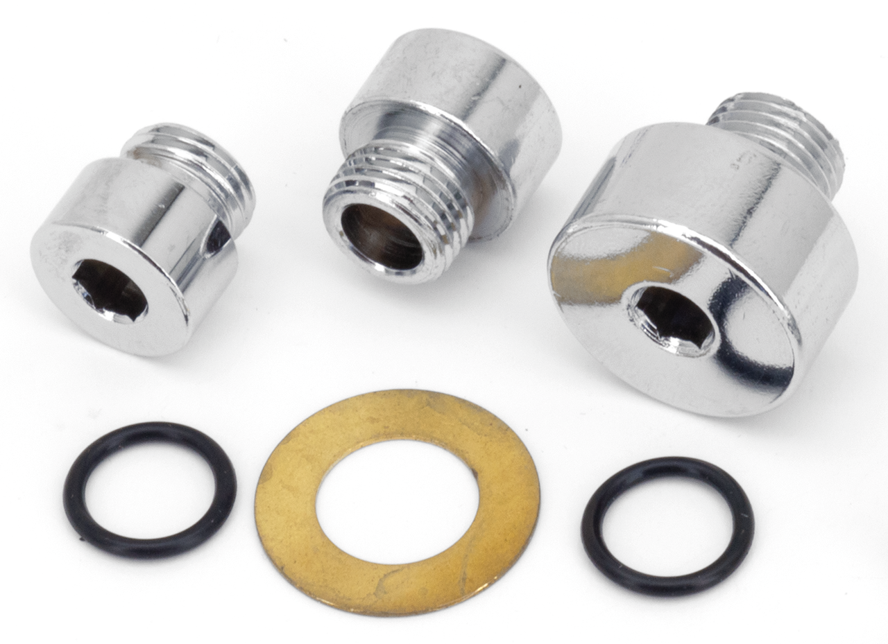 CHROME ALLEN HEAD OIL PUMP AND TAPPET SCREEN PLUG SET (Big Twin)