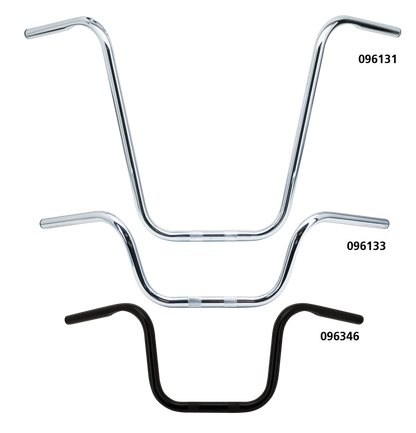 ZODIAC ONE INCH DIAMETER APE HANGER HANDLEBARS | Big Twin | Dyna | FX | FXR | KH | Kingpin | KR | Servi-Car | Softail | Sportster | Touring | XR