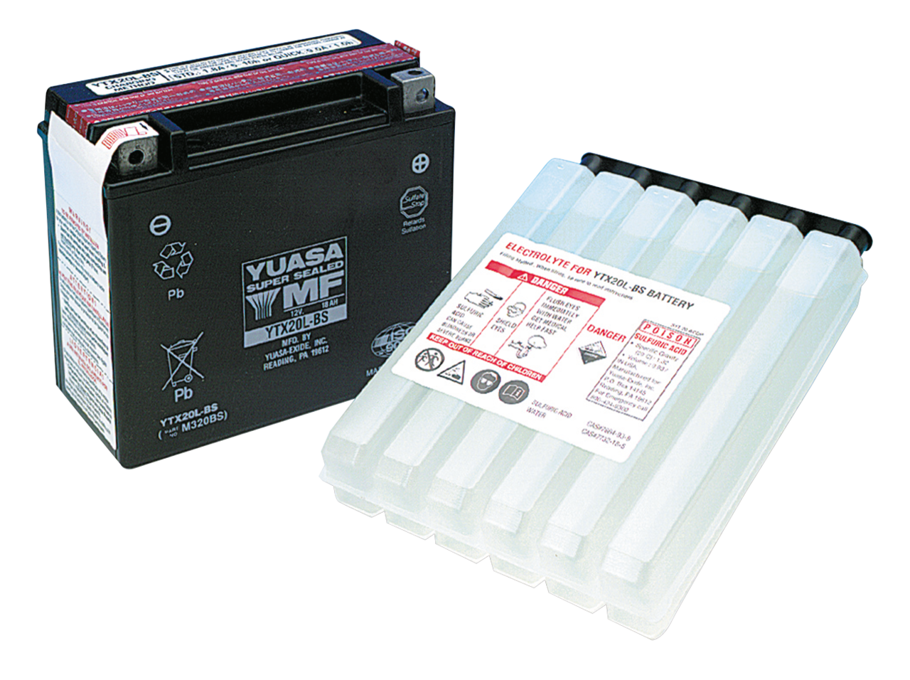 YUASA "V-FORCE" HIGH OUTPUT MAINTENANCE FREE BATTERIES | Adventure Touring | RH Sportster | Sportster