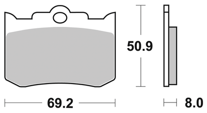 BRAKE PADS FOR AFTER MARKET CALIPERS