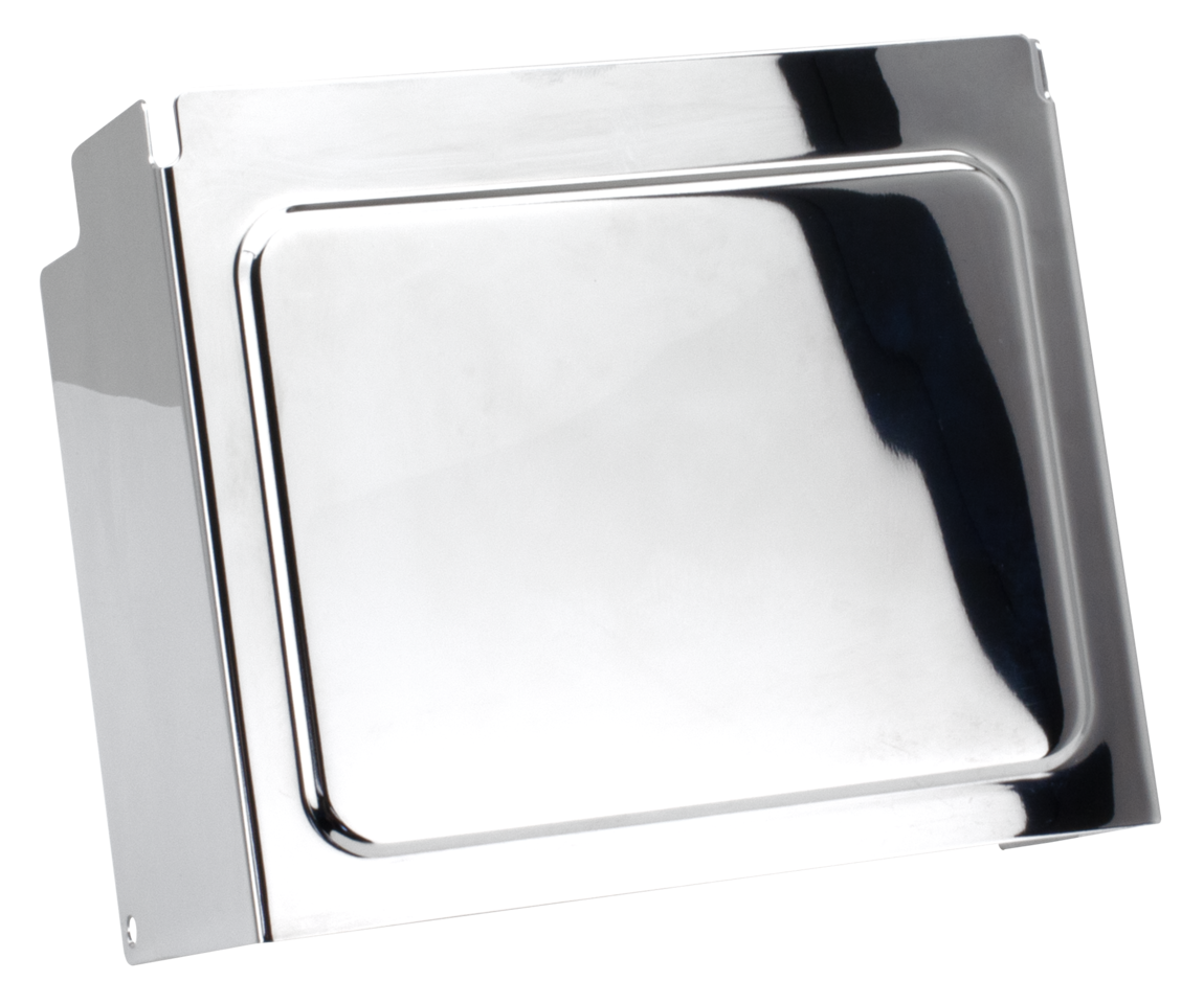 DYNA & SPORTSTER BATTERY COVER - Fits Dyna 1997-2005 &amp; Sportster 1997-2003 , Chrome battery cover, Genuine Zodiac (OEM 66375-97)

Embossed style battery side cover. | Dyna  |  Sportster