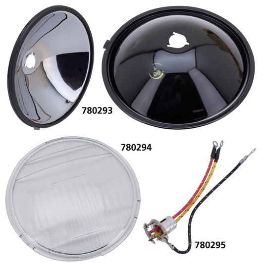 REPLICA PARTS FOR OEM 1936-1952 CYCLE RAY SPRINGER HEADLIGHT
