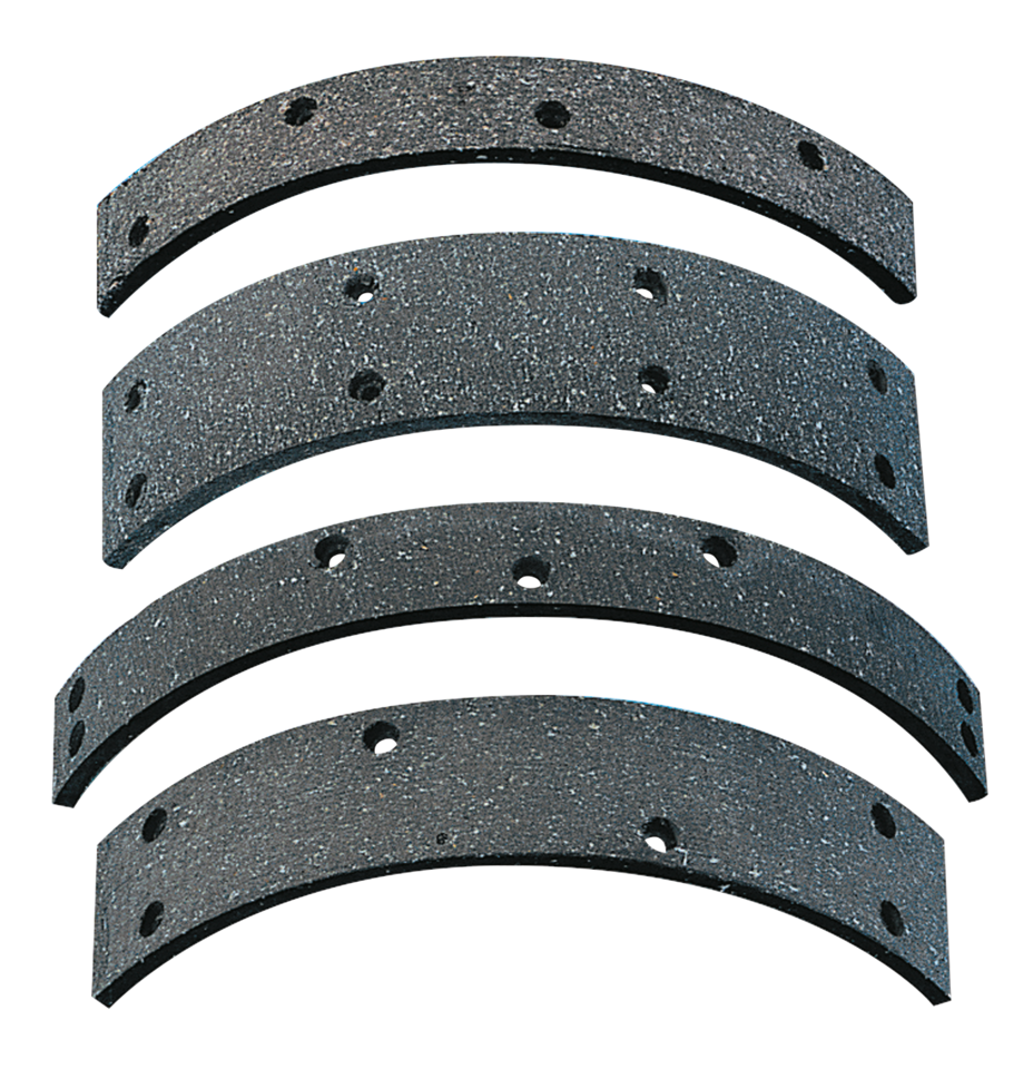 BRAKE LINING SETS - Fits full width aluminum front brake hub on 1964-1972 FX and Sportster (OEM 41848-64)

Replacement brake lining sets for OEM and Zodiac drum brake shoes. Includes rivets. Sold in pairs. | FX  |  Sportster