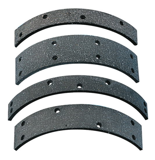 BRAKE LINING SETS - Fits full width aluminum front brake hub on 1964-1972 FX and Sportster (OEM 41848-64)

Replacement brake lining sets for OEM and Zodiac drum brake shoes. Includes rivets. Sold in pairs. | FX  |  Sportster