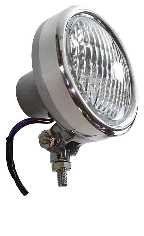 POLISHED ALUMINUM RETRO HEADLIGHT
