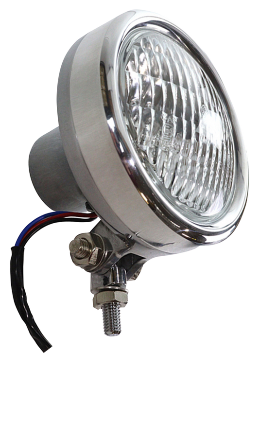 POLISHED ALUMINUM RETRO HEADLIGHT