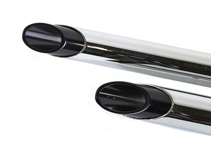 DRAG PIPE SET WITH SHORT BLACK SLASH TIPS | Softail