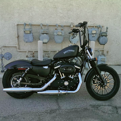 BURLY NARROW APE HANGERS FOR ONE INCH DIAMETER RISERS | Big Twin | Dyna | FX | FXR | KH | Kingpin | KR | Servi-Car | Softail | Sportster | Touring | XR