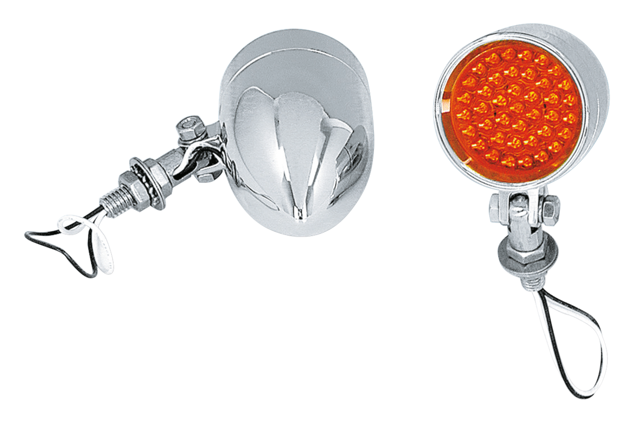 LED 2 1/4" CHROME BEACON BULLET LIGHTS