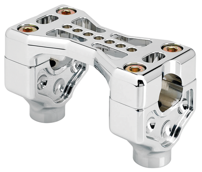 JOKER MACHINE BRIDGE CLAMP RISERS | Big Twin | Dyna | FX | FXR | Servi-Car | Softail | Sportster | Touring | Trike