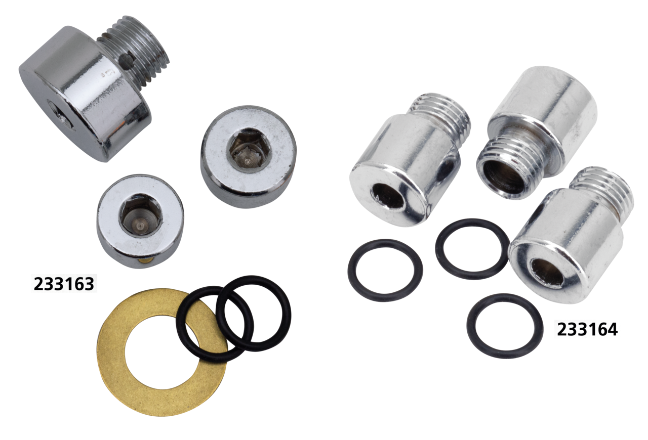 CHROME ALLEN HEAD OIL PUMP AND TAPPET SCREEN PLUG SET (Big Twin)