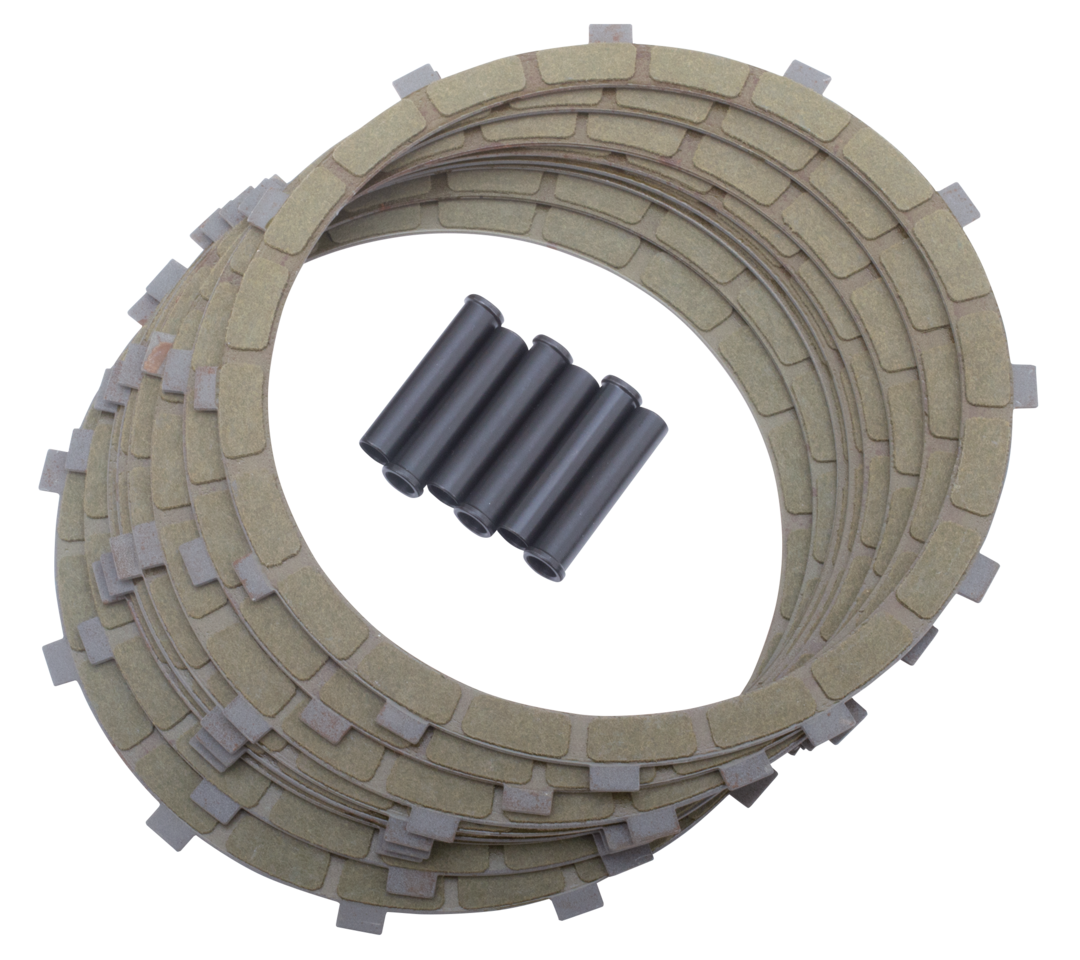 Fits Ironhead Sportster 1971-1984. Can be used in with OEM or aftermarket steel drive plates., The best clutch set-up available for these models, kit with 8 bonded friction plates and spacers (OEM 37985-71)
