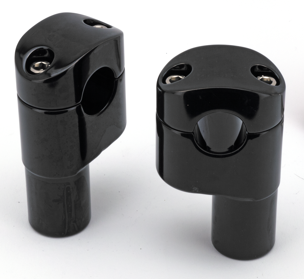 ZODIAC OFFSET RISERS FOR FAT BARS | Big Twin | Dyna | FX | FXR | Servi-Car | Softail | Sportster | Touring | Trike
