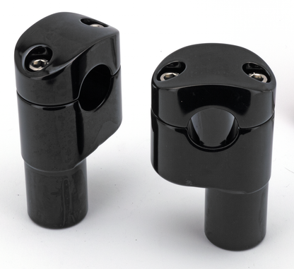 ZODIAC OFFSET RISERS FOR FAT BARS | Big Twin | Dyna | FX | FXR | Servi-Car | Softail | Sportster | Touring | Trike