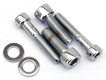CHROME SOCKET HEAD CALIPER MOUNTING SCREW KITS | Dyna | FXR | Softail | Sportster | Touring | V-Rod