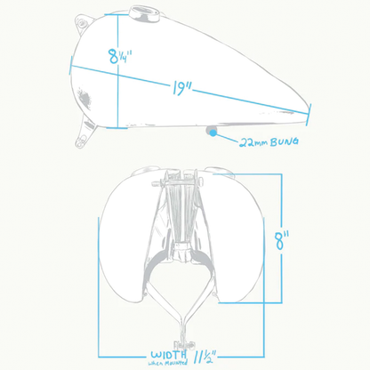 WX STYLE SPLIT GAS TANKS FOR EARLY BIG TWIN