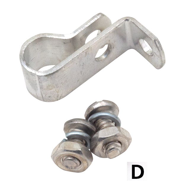 CONTROL CABLE CLAMPS FOR VINTAGE MODELS - Clutch cable bracket 1952-1956 K-models, 1957-1970 Sportster, parkerized, Colony (OEM 38676-52) | KH  |  KR  |  Sportster
