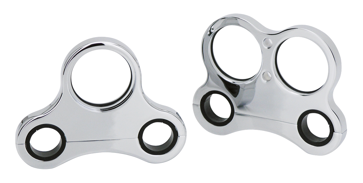 PRO-MAX CHROME BILLET GAUGE MOUNTS FOR T-BARS