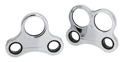 PRO-MAX CHROME BILLET GAUGE MOUNTS FOR T-BARS