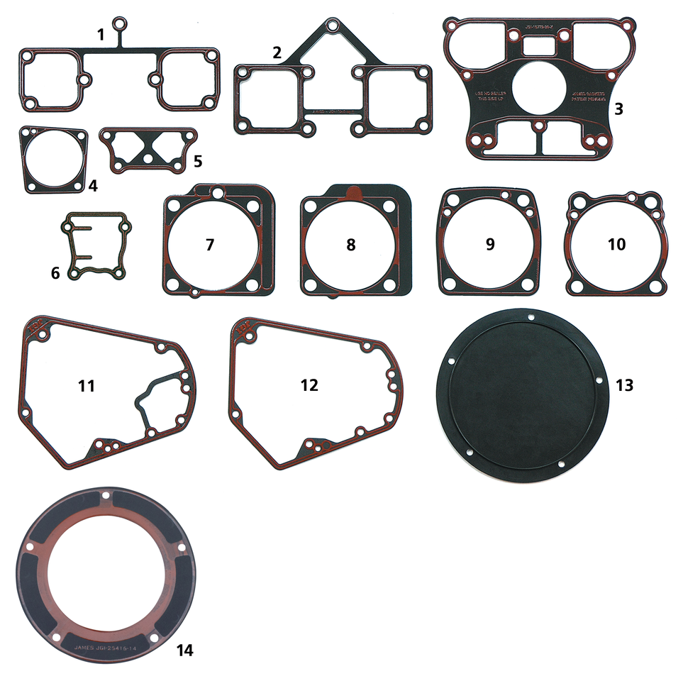 JAMES EVOLUTION ONE PIECE ROCKER COVER BASE GASKET | Dyna | FXR | Softail | Sportster | Touring
