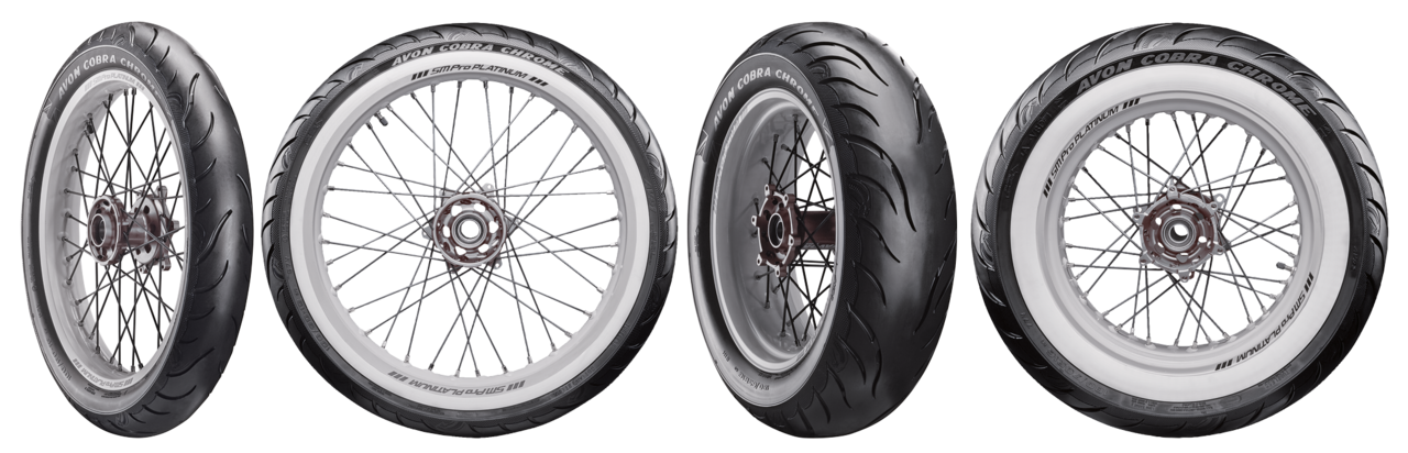 AVON COBRA CHROME TIRES | Big Twin | Dyna | Softail | Sportster | Touring | Trike