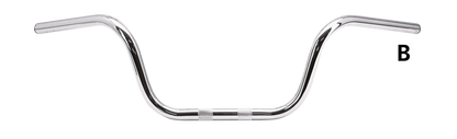 ZODIAC ONE INCH DIAMETER APE HANGER HANDLEBARS | Big Twin | Dyna | FX | FXR | KH | Kingpin | KR | Servi-Car | Softail | Sportster | Touring | XR