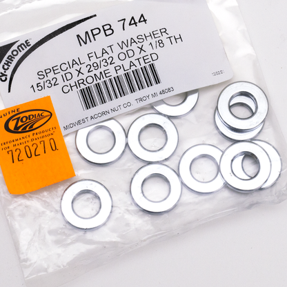SPECIAL SIZE CHROME-PLATED FLAT WASHERS