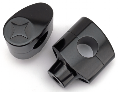 FUSION BILLET TAPERED OVAL HEAD RISERS | Big Twin | Dyna | FX | FXR | Servi-Car | Softail | Sportster | Touring | Trike