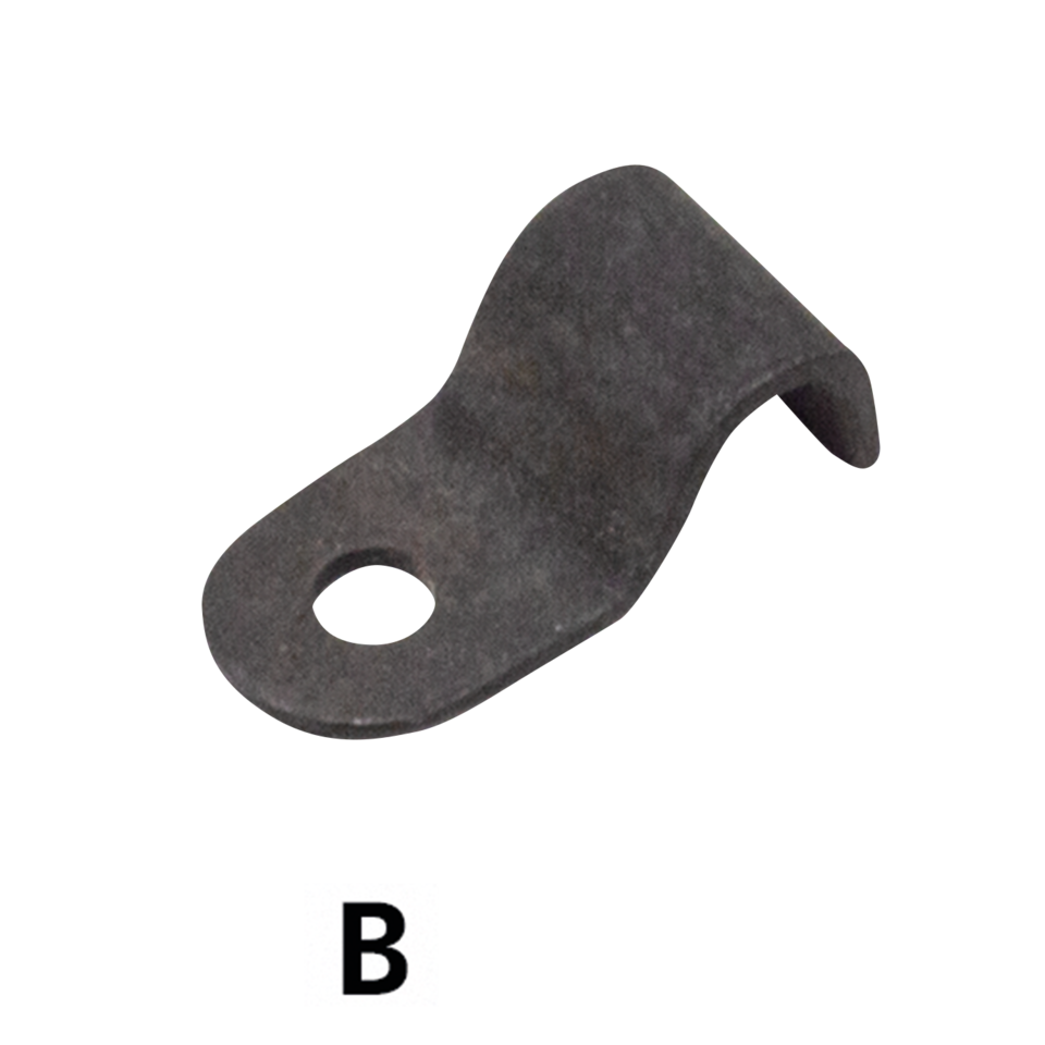 CONTROL CABLE CLAMPS FOR VINTAGE MODELS - Clutch cable bracket 1952-1956 K-models, 1957-1970 Sportster, parkerized, Colony (OEM 38676-52) | KH  |  KR  |  Sportster