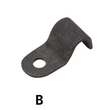 CONTROL CABLE CLAMPS FOR VINTAGE MODELS - Clutch cable bracket 1952-1956 K-models, 1957-1970 Sportster, parkerized, Colony (OEM 38676-52) | KH  |  KR  |  Sportster