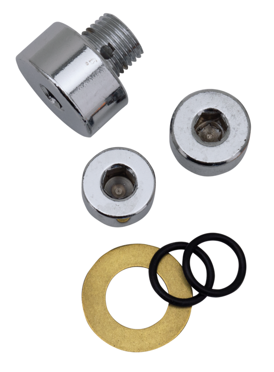 CHROME ALLEN HEAD OIL PUMP AND TAPPET SCREEN PLUG SET (Big Twin)