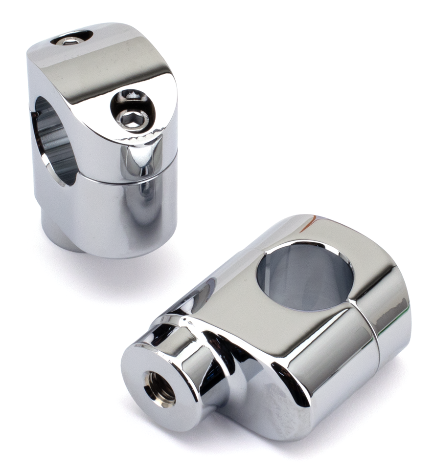 ZODIAC OFFSET RISERS FOR FAT BAR | Big Twin | Dyna | FX | FXR | Servi-Car | Softail | Sportster | Touring | Trike