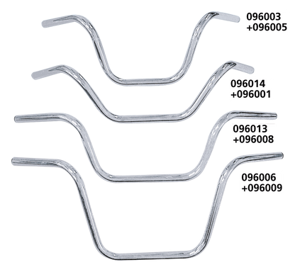 ZODIAC ONE INCH DIAMETER APE HANGER HANDLEBARS | Big Twin | Dyna | FX | FXR | KH | Kingpin | KR | Servi-Car | Softail | Sportster | Touring | XR