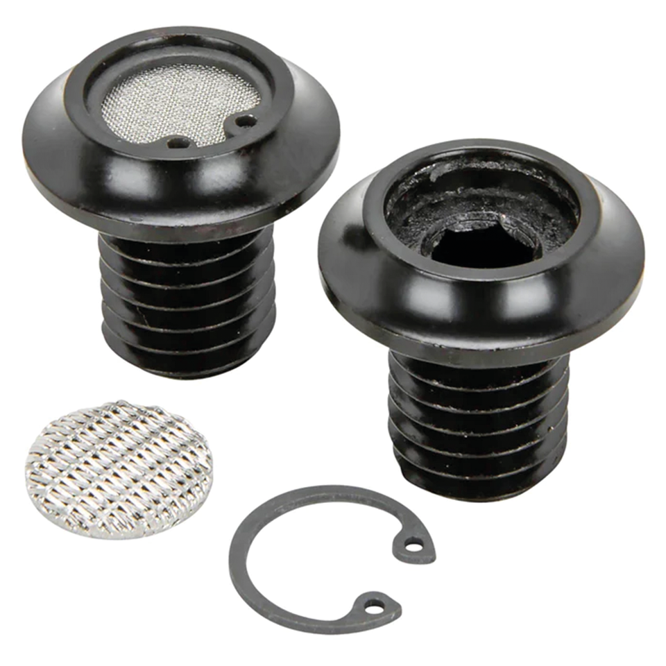 LOWBROW CUSTOMS RADIUS BREATHING BREATHER BOLTS | Dyna | FXR | Softail | Sportster | Touring