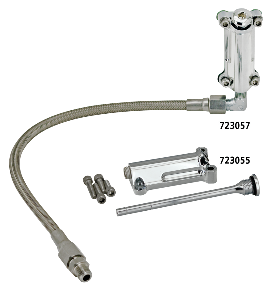 RADIUM CHROME OIL SPOUT KITS FOR TOURING