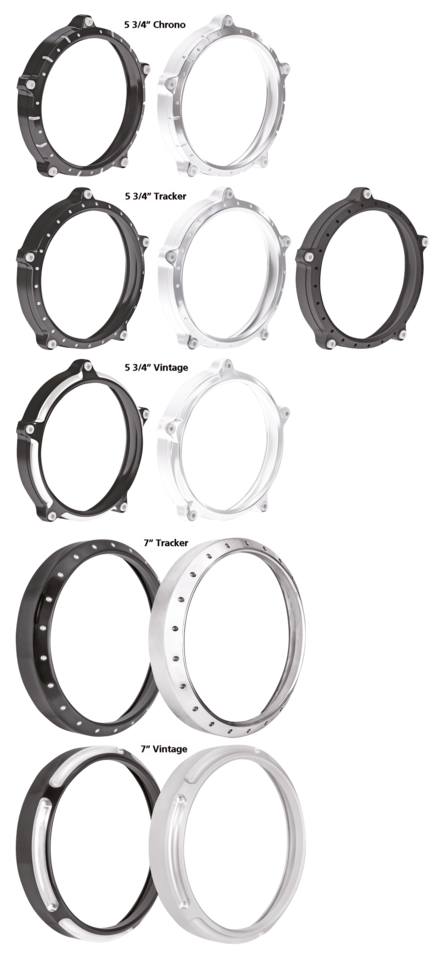 ROLAND SANDS HEADLIGHT BEZELS FOR STOCK HEADLIGHTS