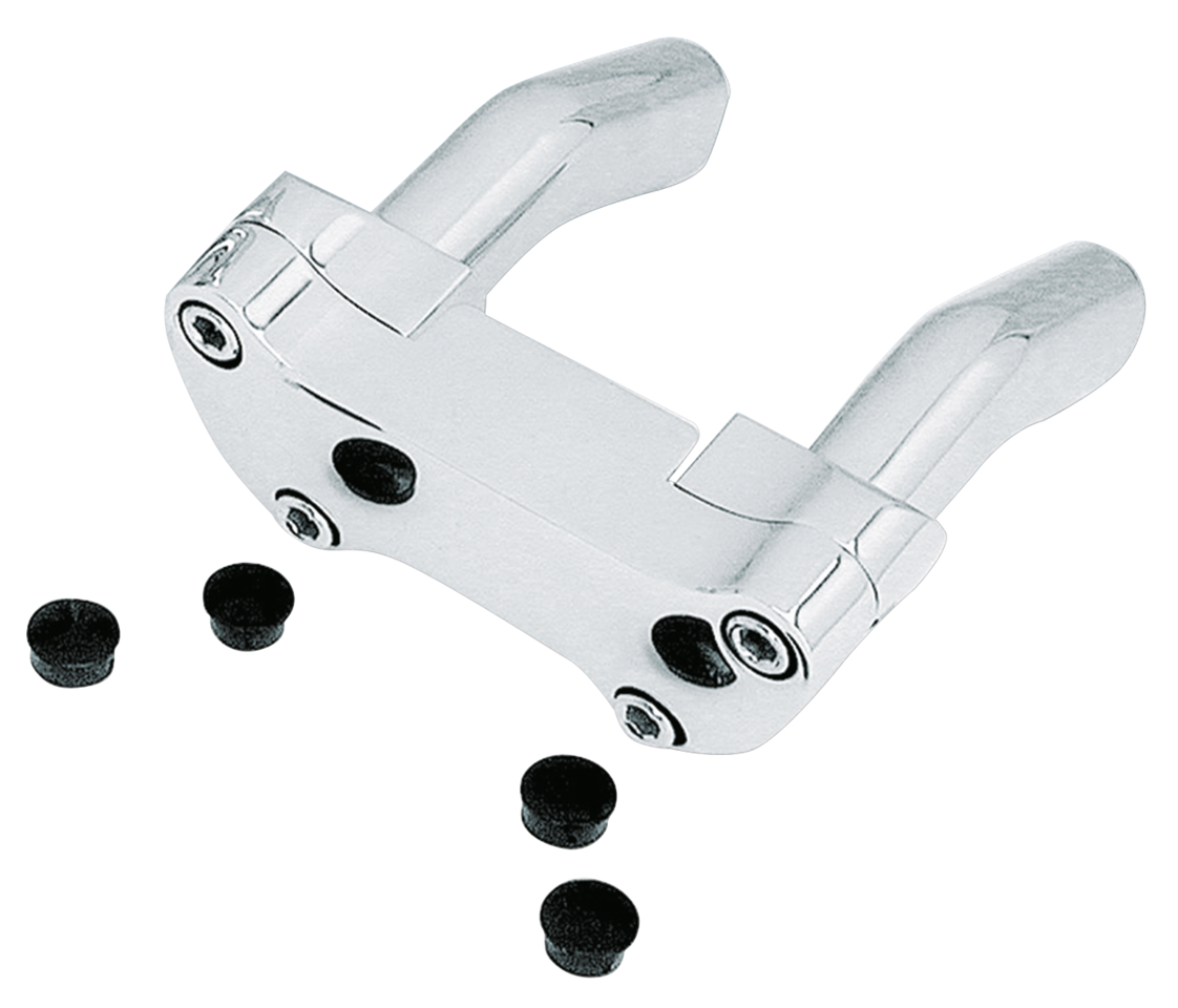CHROME HANDLEBAR RISER AND CLAMP SETS | Big Twin | Dyna | FX | FXR | Servi-Car | Softail | Sportster | Touring | Trike