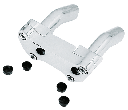 CHROME HANDLEBAR RISER AND CLAMP SETS | Big Twin | Dyna | FX | FXR | Servi-Car | Softail | Sportster | Touring | Trike