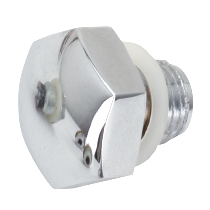OIL TANK DRAIN PLUG - 1/2-20 threaded as stock on FLT 1981-1992 and FXR 1982-1985, as well as many aftermarket oil tanks, Zinc plated, 7/8" hex head, OEM 706A replica, Colony (OEM 60346-65, 60348-65B, 706A)