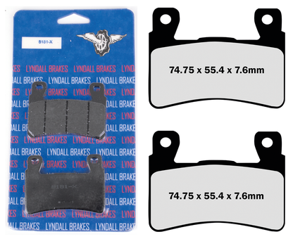 LYNDALL BRAKE PAD SETS, FRONT | Adventure Touring | Challenger | EV | FTR | Pursuit | RH Sportster | Touring