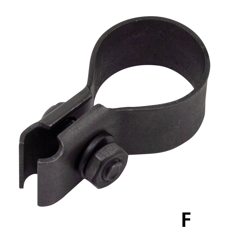 CONTROL CABLE CLAMPS FOR VINTAGE MODELS - Front brake cable clip, 1936-1948 Big Twin, 1936-1948 WL, parkerized, Samwel (OEM 4162-36, 9968) | 45"  |  Big Twin  |  KH  |  KR  |  Servi-Car  |  Sportster  |  XA