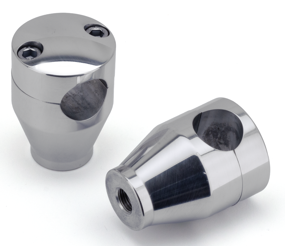BILLET ALUMINUM ROUND TOP RISERS | Big Twin | Dyna | FX | FXR | Servi-Car | Softail | Sportster | Touring | Trike