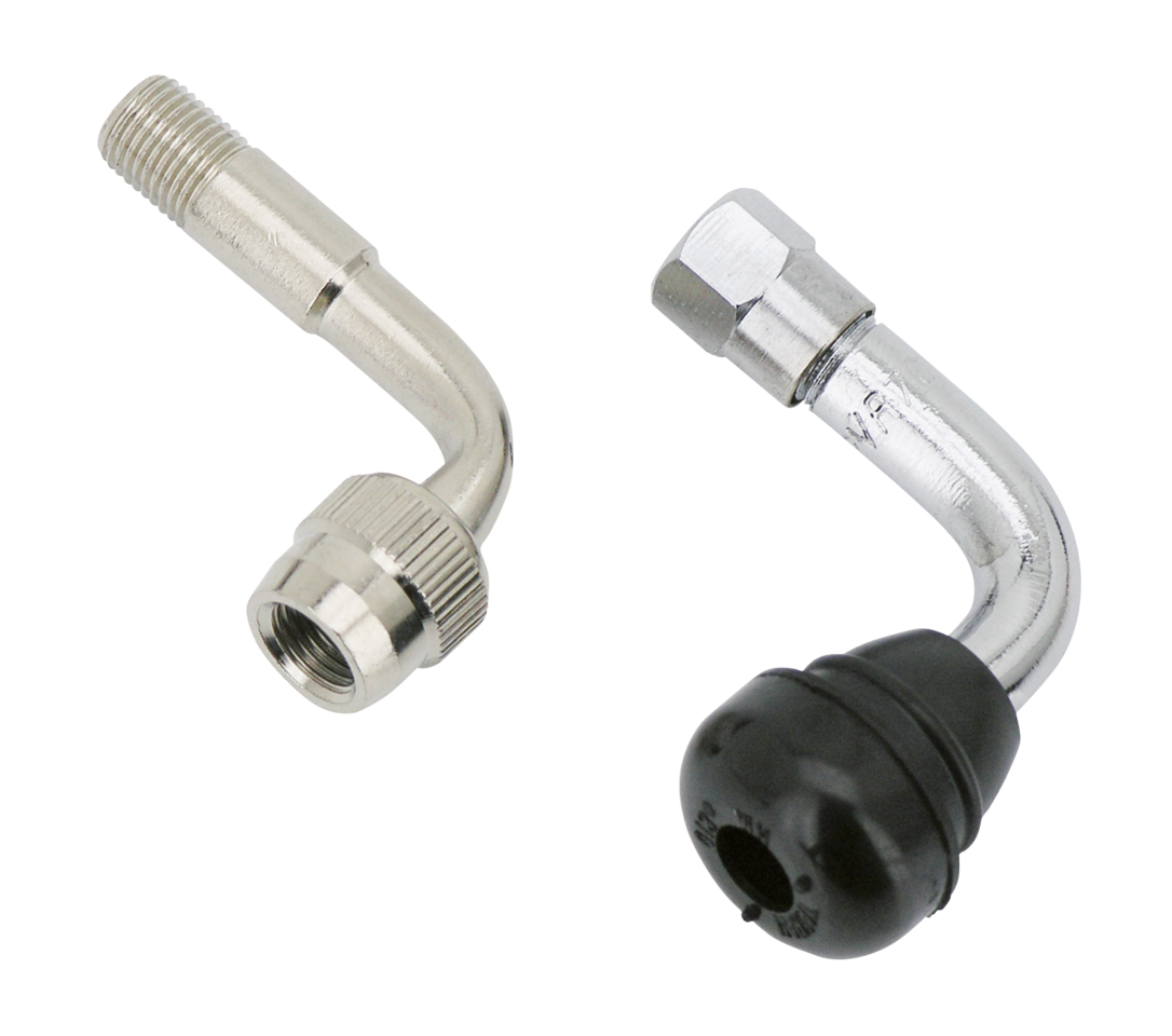 ANGLED TIRE VALVES AND VALVE ADAPTERS