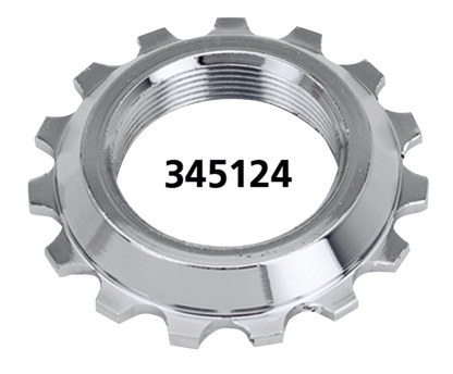 BEARING STEM JAM NUT - Fits 4-speed Big Twin 1949-1984, FXDWG 1993-2005 &amp; Softail 1984-2006, except FXSTD 2000-2006, chrome, Genuine Zodiac (OEM 48330-48A)

Replacements for the seated nut on top of the fork stem bearing.