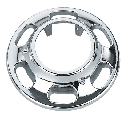 CHROME-PLATED SLOTTED WHEEL HUB COVER