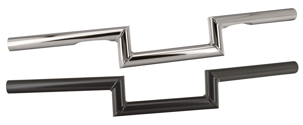 ZODIAC CUSTOM PRODUCTS ONE INCH DIAMETER Z-BAR HANDLEBARS | Big Twin | Dyna | FX | FXR | KH | Kingpin | KR | Servi-Car | Softail | Sportster | Touring | XR